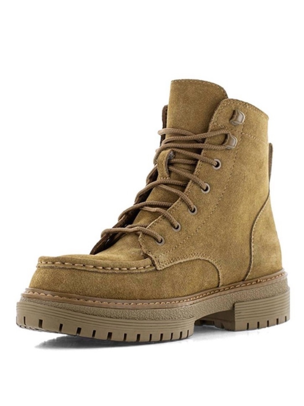 ROXY Women’s Suede Lace-Up Ankle Boots in Tan